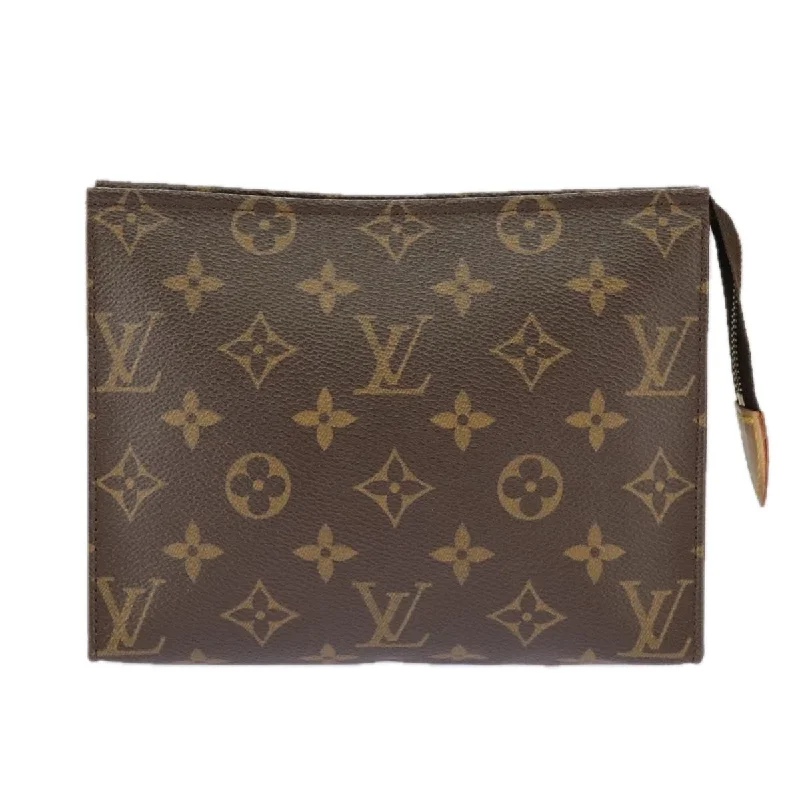 Handle bags with floral prints for spring -Louis Vuitton Poche Toilette 19  Canvas Clutch Bag (Pre-Owned)