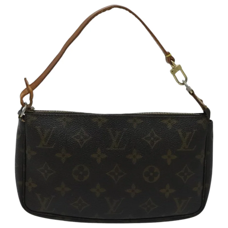 Handle bags with sleek black for elegance -Louis Vuitton Pochette Accessoire  Canvas Clutch Bag (Pre-Owned)