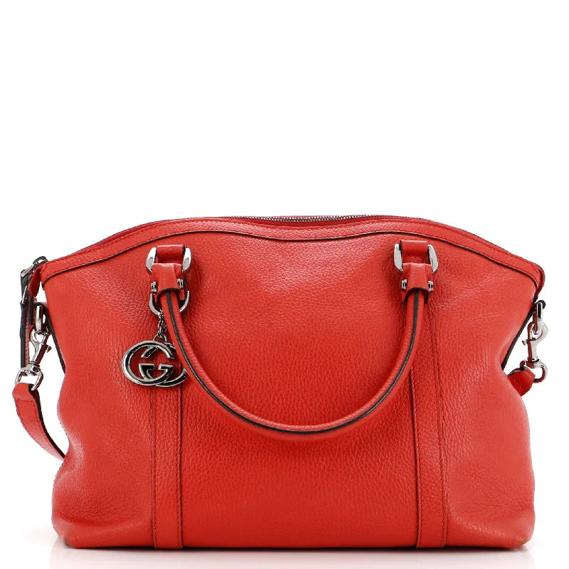 Handle bags with spacious pockets for travel -Britt Convertible Dome Satchel Leather Medium