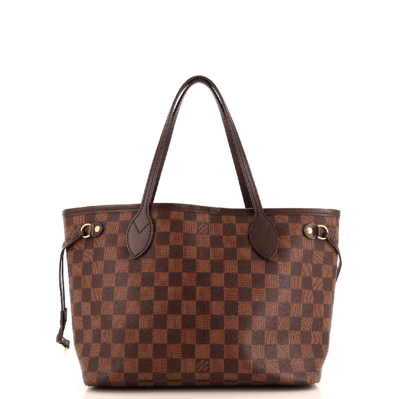 Handle bags with soft leather for luxury -Neverfull NM Tote Damier PM