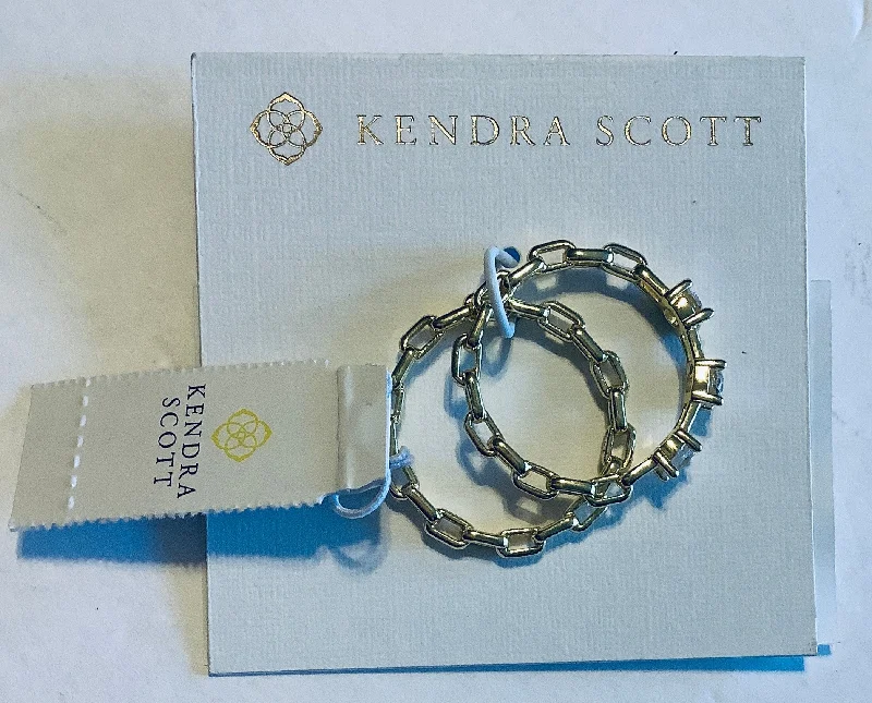 Rings with bold malachite for green swirls -Ring Stackable By Kendra Scott, Size: 02 Piece Set