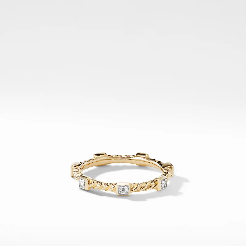 Rings with rough moonstone for natural beauty -David Yurman   Ring in 18-Karat Yellow Gold