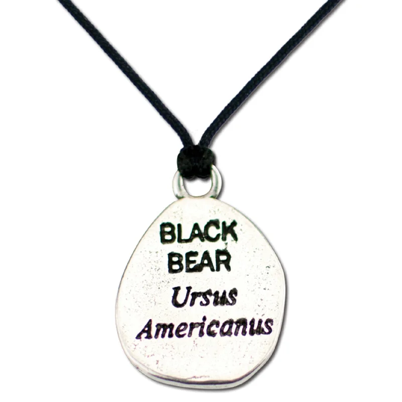 Personalized necklaces and pendants with coordinates for a meaningful location-based gift-Black Bear Track Necklace