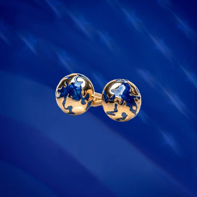 Unique necklaces and pendants with gemstones for a colorful and vibrant statement-Globe Cufflinks