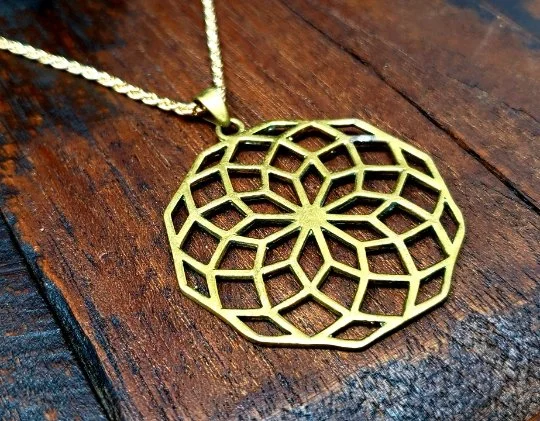 Trendy necklaces and pendants with geometric shapes for a modern aesthetic-Gold Sacred Geometry Necklace