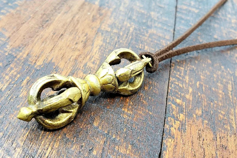 Unique necklaces and pendants with artistic shapes for a creative, one-of-a-kind design-Gold Tibetan Vajra Necklace