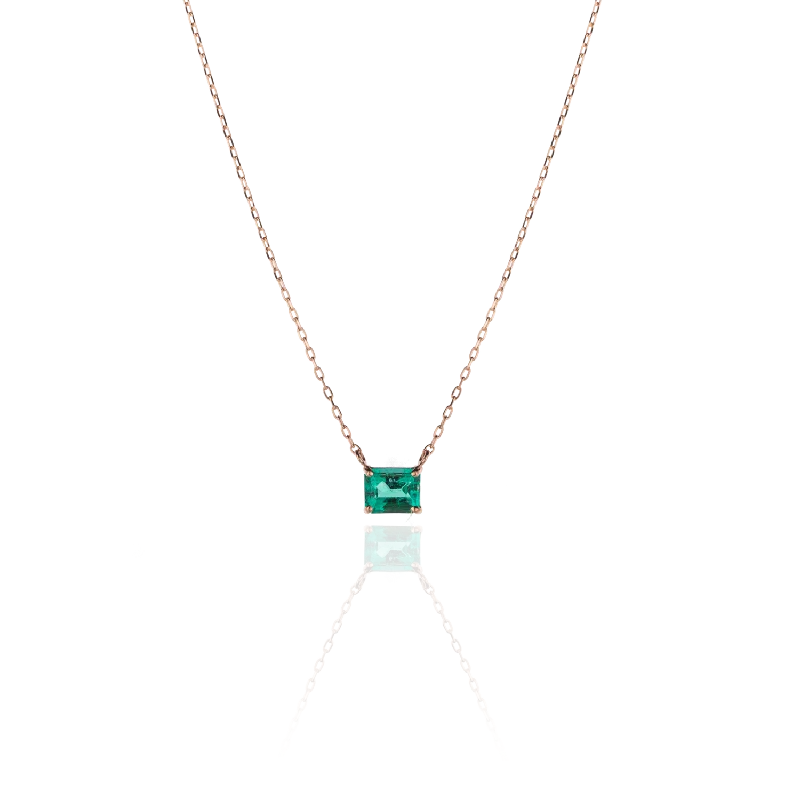 Best necklaces and pendants with intertwined designs for a symbol of unity-Necklace PAULA Emerald