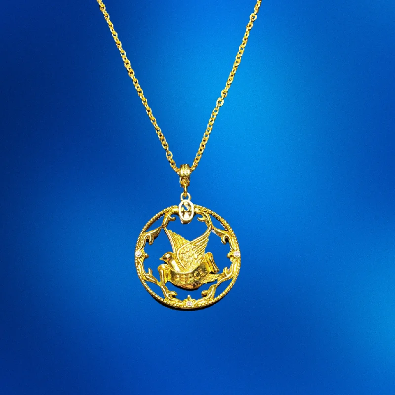 Best necklaces and pendants with rose gold for a warm and romantic appeal-Peace Dove  Necklace