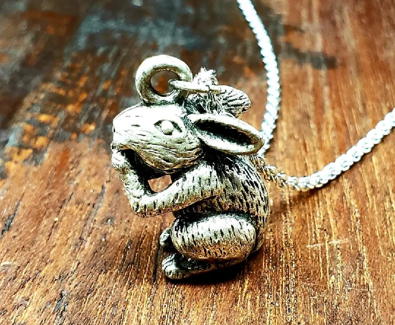 Best necklaces and pendants with infinity hearts for a romantic, eternal symbol-Silver Lucky Rabbit Necklace