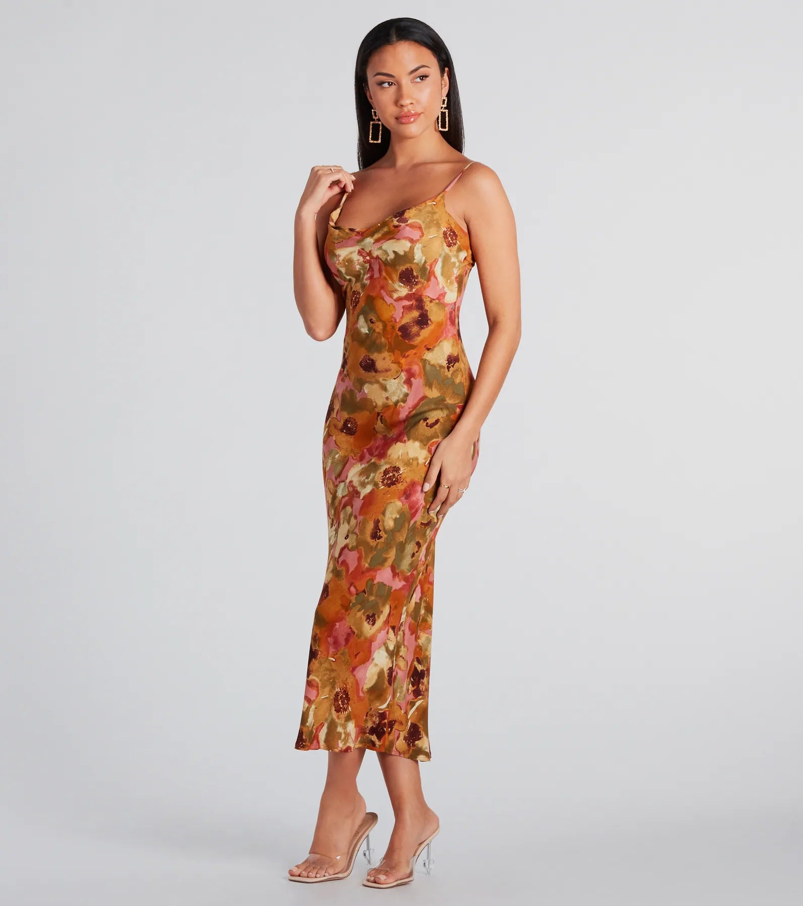 Strapless Dresses for Glamorous -Simply Fine In Floral A-Line Midi Dress