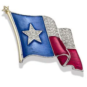 Necklaces and pendants with celestial starburst designs for a radiant look-Texas Flag