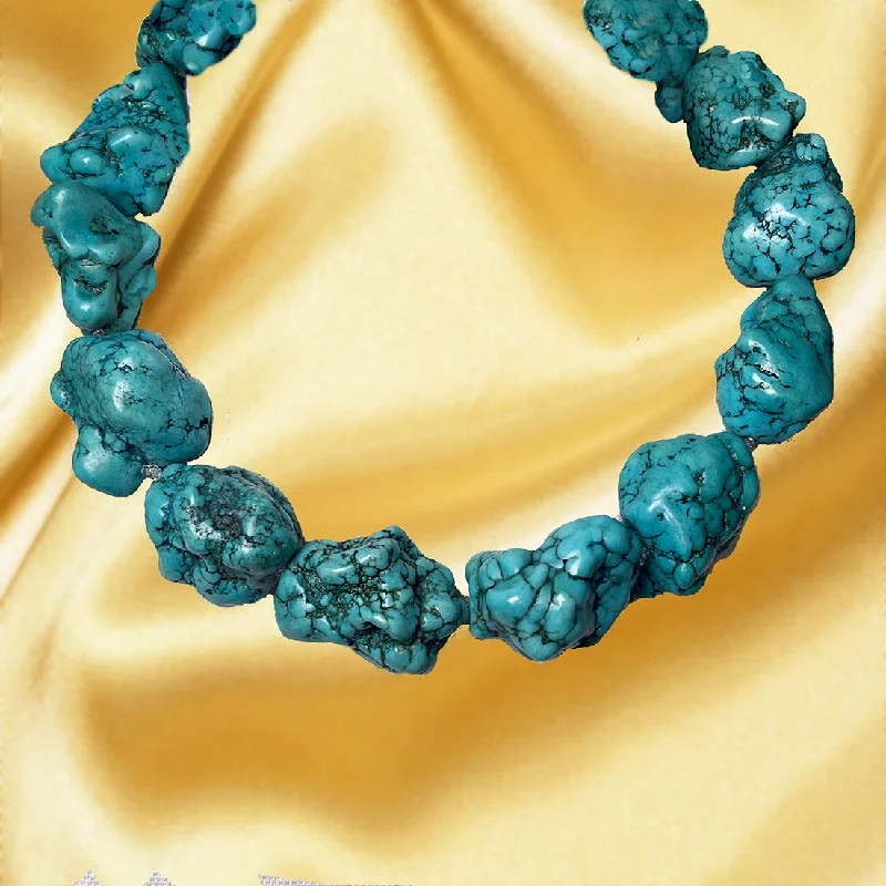 Best necklaces and pendants with butterfly wings for a delicate, graceful style-Turquoise Nugget